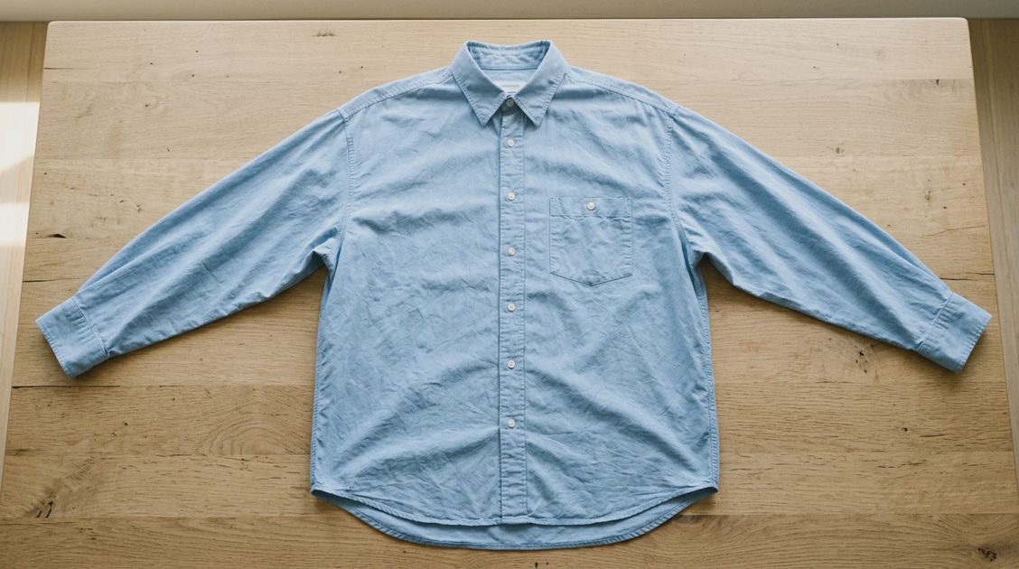 Goodwill $4 Men's Shirt → Cropped Waist Top + Hairband