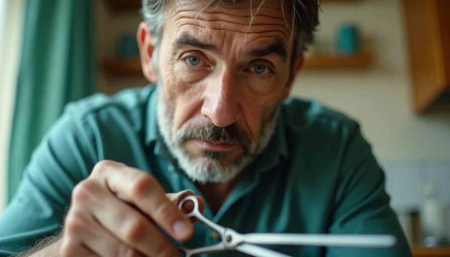 Visual context for how to sharpen scissors