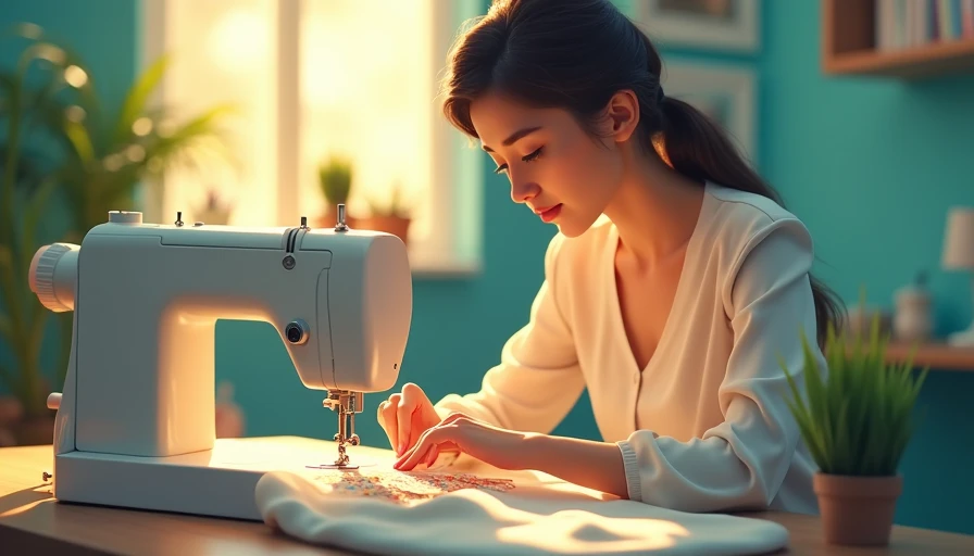 Visual context for embroidery machine and sewing