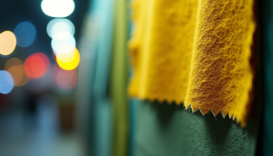 Visual context for wool cloth material