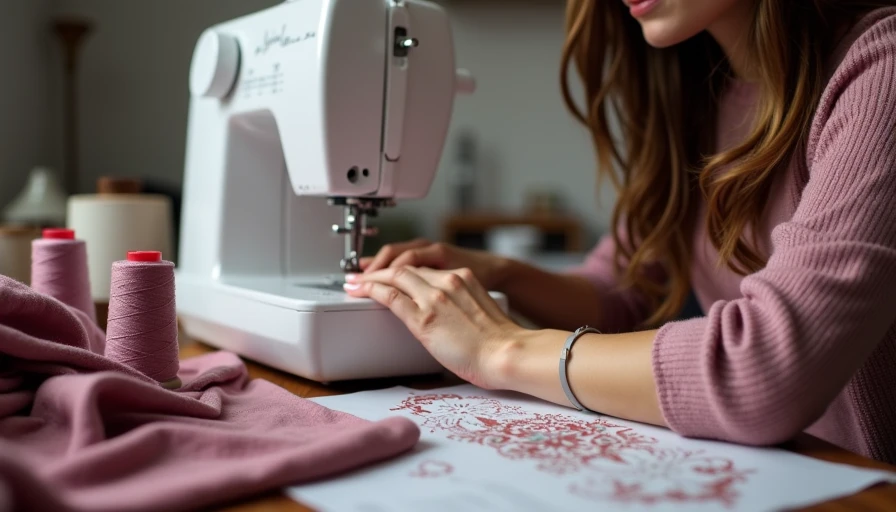 Illustration for sewing and embroidery machine