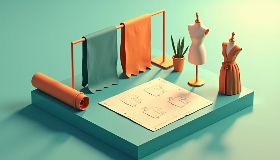 Illustration for clothing patterns dress