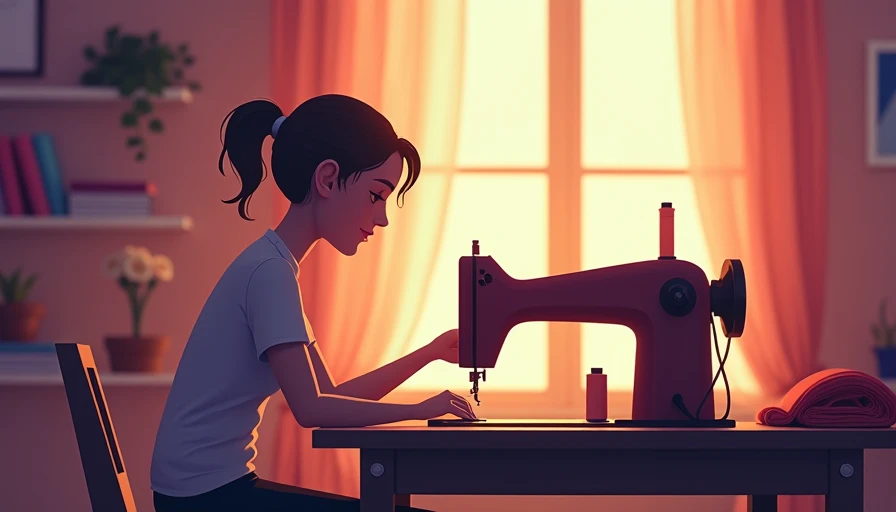 Illustration for insert bobbin sewing machine