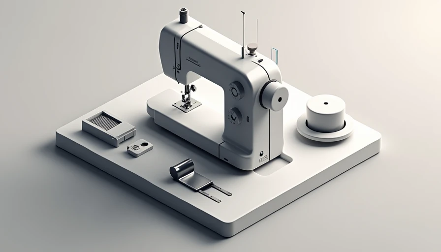Illustration for parts of stitching machine