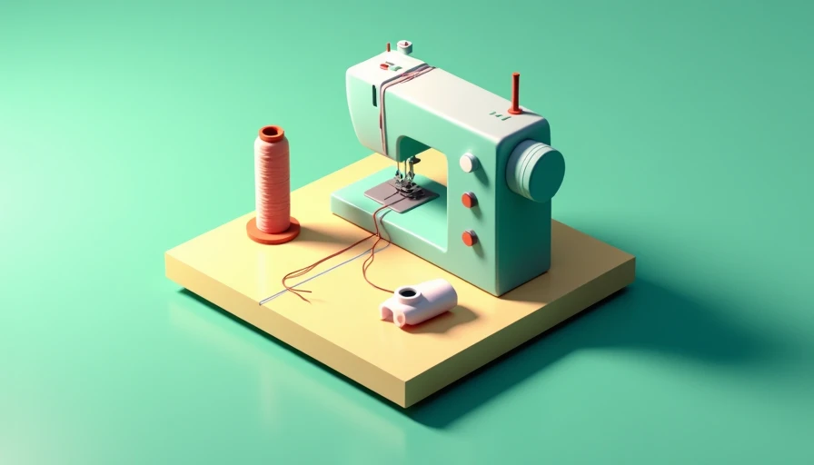 Illustration for how to thread a bobbin