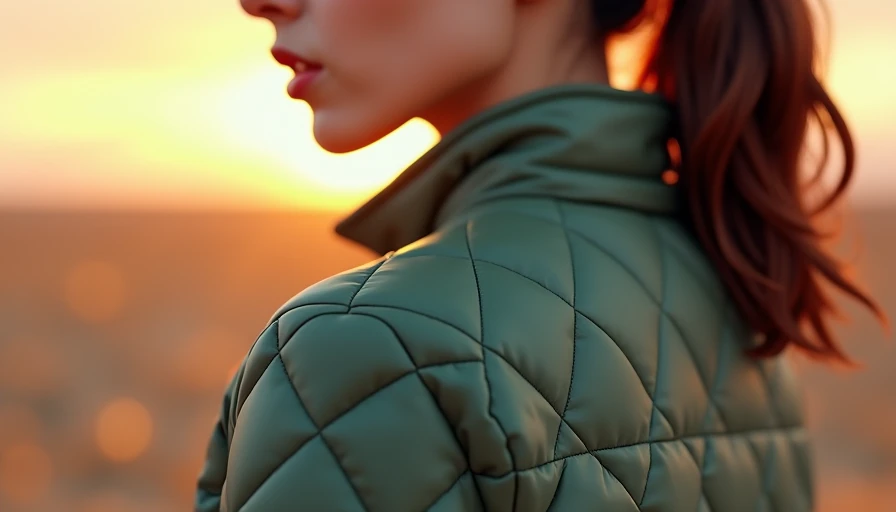 Illustration for quilted jacket pattern