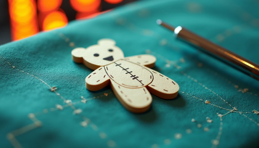 Visual context for teddy bear sewing pattern