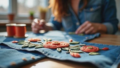 Embroidered Flowers: A Beginner-Friendly Guide to Upcycling Thrifted Clothes