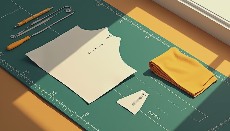 Visual context for collar sewing pattern