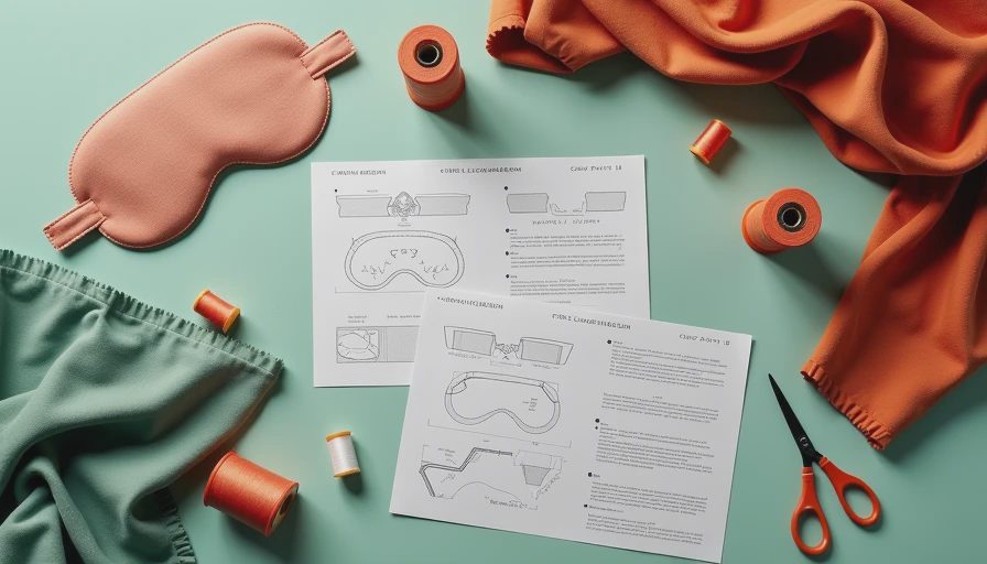 Visual context for sleep mask sewing pattern