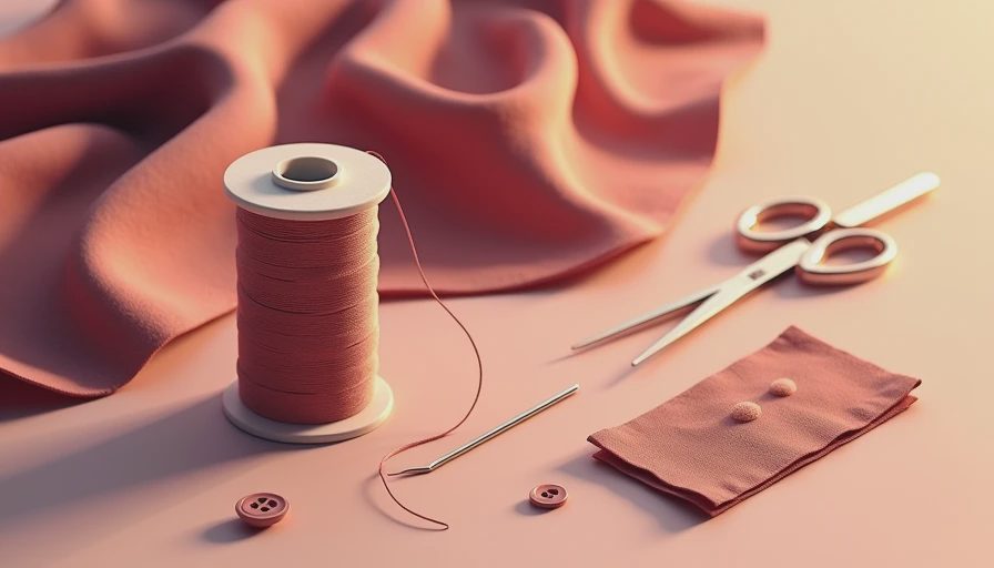 Illustration for how to sew a button