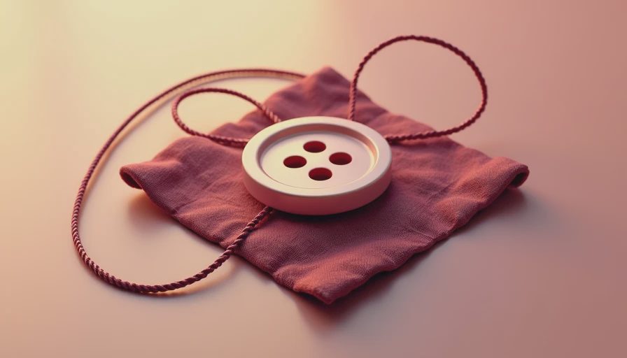 Visual context for how to sew a button