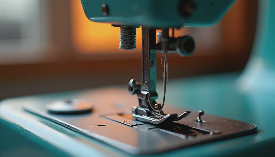 Illustration for how to thread a sewing machine