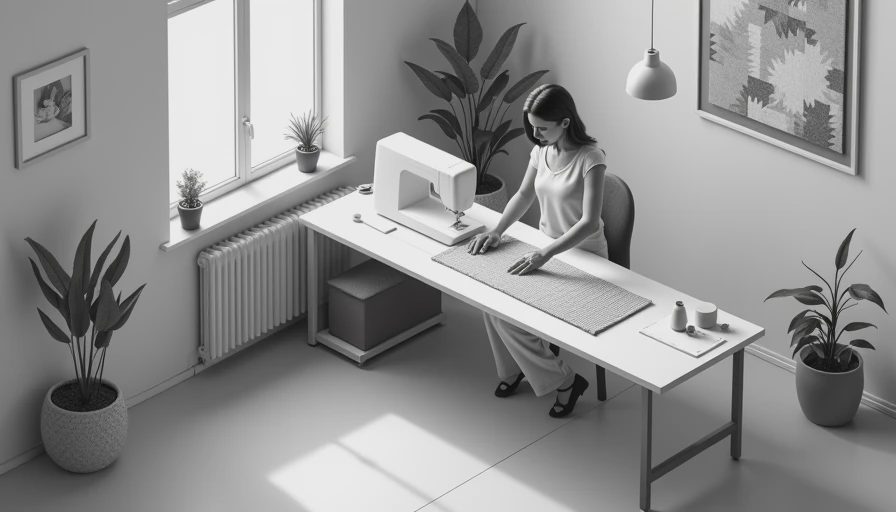 Illustration for stitch in the ditch