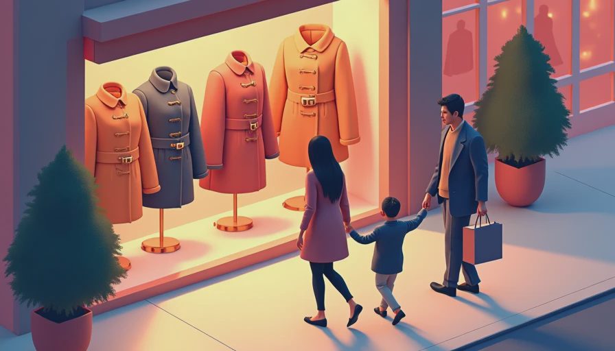 Visual context for coats with toggle buttons