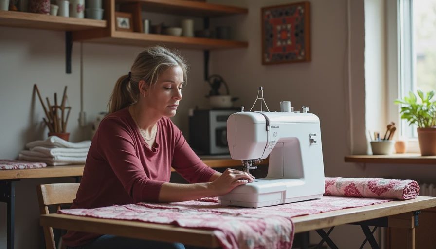Visual context for sewing and quilting machine