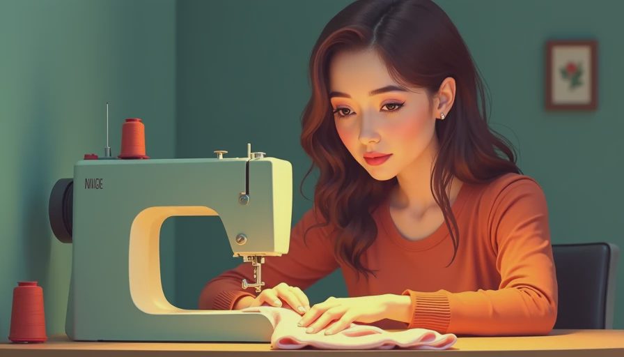Visual context for portable sewing machines