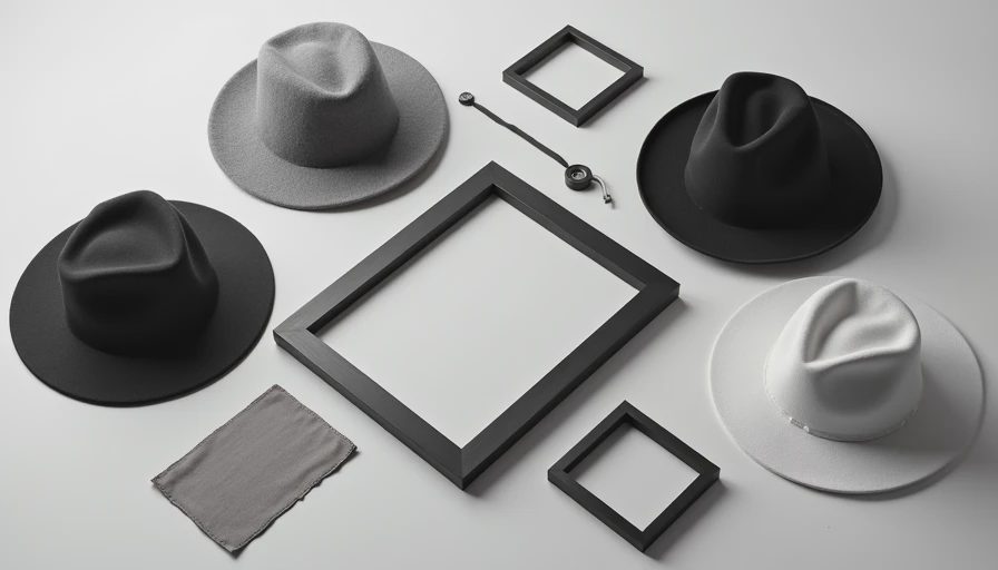 Illustration for flat brim cap frame set