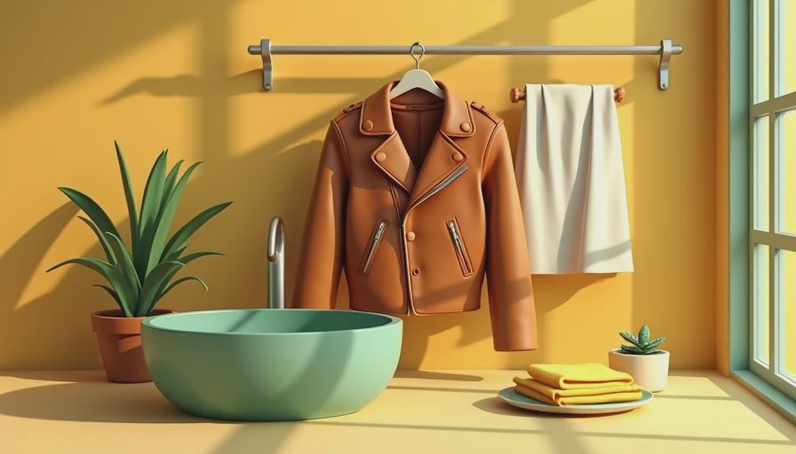 Visual context for how to wash leather jacket
