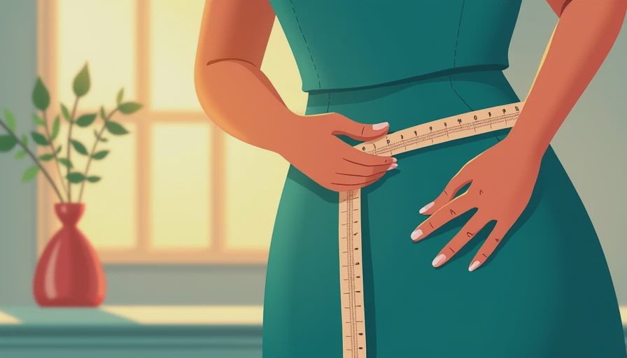 Visual context for how to take in the waist of a dress